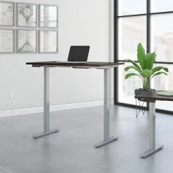 Bush Business Furniture Move 60 Series 48"W Electric Height Adjustable Standing Desk, Mocha Cherry (M6S4824MRSK)