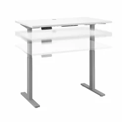 Bush Business Furniture Move 60 Series 48"W Electric Height Adjustable Standing Desk, White (M6S4824WHSK)