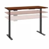 Bush Business Furniture Move 60 Series 72"W Electric Height Adjustable Standing Desk, Hansen Cherry (M6S7230HCBK)