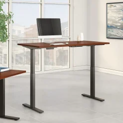 Bush Business Furniture Move 60 Series 72"W Electric Height Adjustable Standing Desk, Hansen Cherry (M6S7230HCBK)