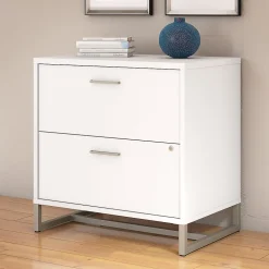Bush Business Furniture Method 2 Drawer Lateral File Cabinet, White (KI70204SU)