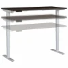 Bush Business Furniture Move 40 Series 60"W Electric Height Adjustable Standing Desk, Mocha Cherry/Cool Gray (M4S6030MRSK)