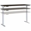 Bush Business Furniture Move 40 Series 72"W Electric Height Adjustable Standing Desk, Mocha Cherry/Cool Gray (M4S7230MRSK)