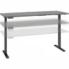 Bush Business Furniture Move 60 Series 72"W Electric Height Adjustable Standing Desk, Platinum Gray/Black (M6S7230PGBK)
