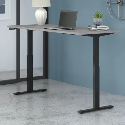 Bush Business Furniture Move 60 Series 72"W Electric Height Adjustable Standing Desk, Platinum Gray/Black (M6S7230PGBK)