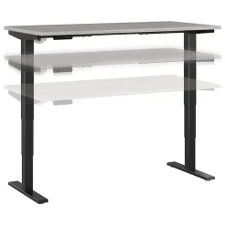 Bush Business Furniture Move 40 Series 60"W Electric Height Adjustable Standing Desk, Platinum Gray/Black (M4S6030PGBK)