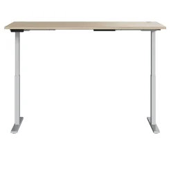 Bush Business Furniture Move 60 Series 72"W Electric Adjustable Standing Desk, Natural Elm/Cool Gray Metallic (M6S7230NESK)