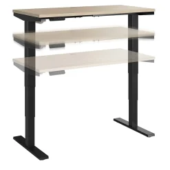 Bush Business Furniture Move 40 Series 48"W Electric Adjustable Standing Desk, Natural Elm/Black Powder Coat (M4S4824NEBK)