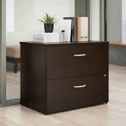 Bush Business Furniture Office in an Hour 2 Drawer Lateral File Cabinet, Mocha Cherry (OIAH011MRSU)