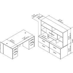 Bush Business Furniture Office 500 72