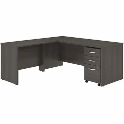 Bush Business Furniture Studio C 72"W L Shaped Desk with Mobile File Cabinet and Return, Storm Gray (STC007SG)