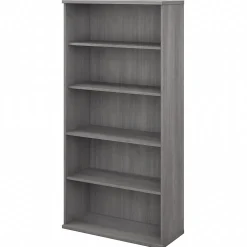 Bush Business Furniture Studio C 5 Shelf Bookcase, Platinum Gray (SCB136PG)