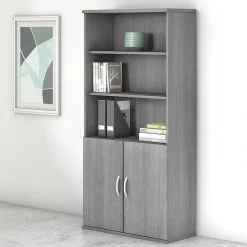 Bush Business Furniture Studio C 5 Shelf Bookcase, Platinum Gray (SCB136PG)