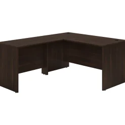 Bush Business Furniture Studio C 60"W L Shaped Desk with 42W Return, Black Walnut (STC050BW)