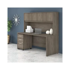 Bush Business Furniture Studio C 3-Drawer Mobile Vertical File Cabinet, Letter/Legal Size, Lockable, Modern Hickory (SCF216MHSU)