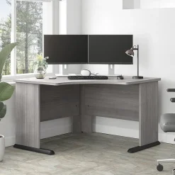 Bush Business Furniture Studio A 48"W Corner Computer Desk, Platinum Gray (SDD148PG)