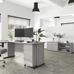 Bush Business Furniture Studio A 2-Drawer Mobile Vertical File Cabinet, Letter/Legal Size, Lockable, Platinum Gray(SDF116PGSU-Z)