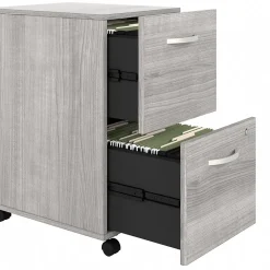 Bush Business Furniture Studio A 2-Drawer Mobile Vertical File Cabinet, Letter/Legal Size, Lockable, Platinum Gray(SDF116PGSU-Z)