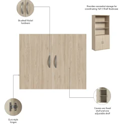 Bush Business Furniture Studio C Bookcase Door Kit, Natural Elm (SCB236NE)