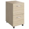 Bush Business Furniture Studio C 2 Drawer Mobile File Cabinet, Natural Elm (SCF116NESU)