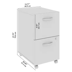 Bush Business Furniture Studio C 2 Drawer Mobile File Cabinet, Natural Elm (SCF116NESU)