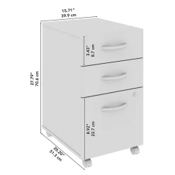 Bush Business Furniture Studio C 3 Drawer Mobile File Cabinet, Natural Elm (SCF216NESU)
