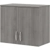 Bush Business Furniture Universal 24" Wall Cabinet with Doors and 2 Shelves, Platinum Gray (UNS428PG)