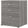 Bush Business Furniture Universal 34" Floor Storage Cabinet with Drawers, Platinum Gray (UNS328PG)
