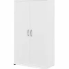 Bush Business Furniture Universal 62" Tall Storage Cabinet with Doors and 5 Shelves, White (UNS136WHK)