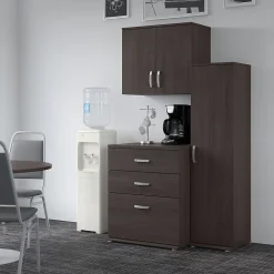 Bush Business Furniture Universal 62" 3-Piece Modular Storage Set with 5 Shelves, Storm Gray (UNS005SG)