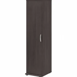 Bush Business Furniture Universal 62" Tall Narrow Storage Cabinet with Door and 3 Shelves, Storm Gray (UNS116SG)