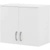Bush Business Furniture Universal 24" Wall Cabinet with Doors and 2 Shelves, White (UNS428WH)