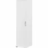 Bush Business Furniture Universal 62" Tall Narrow Storage Cabinet with Door and 3 Shelves, White (UNS116WH)