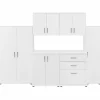 Bush Business Furniture Universal 62" 6-Piece Modular Storage Set with 14 Shelves, White (UNS002WH)