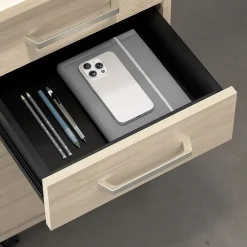 Bush Business Furniture Vista Wardrobe Cabinet with Drawers, Natural Elm (VSS130NEK)