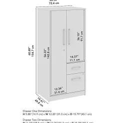 Bush Business Furniture Vista Wardrobe Cabinet with Drawers, Natural Elm (VSS130NEK)