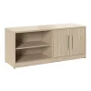 Bush Business Furniture Vista Low Storage Cabinet with Doors and Shelves, Natural Elm (VSS160NE)