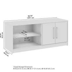 Bush Business Furniture Vista Low Storage Cabinet with Doors and Shelves, Black Walnut (VSS160BW)