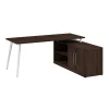 Bush Business Furniture Vista 72"W L Shaped Desk with Low Storage Cabinet, Black Walnut (VST005BW)