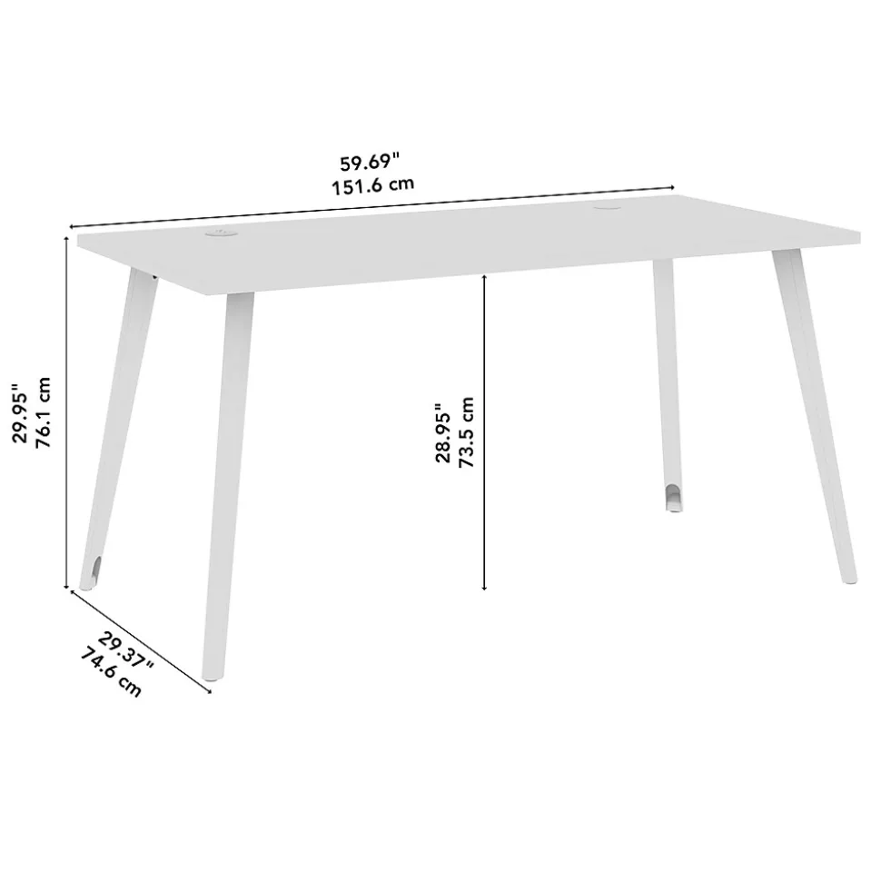 Bush Business Furniture Vista 60"W Computer Desk, Black Walnut (VSD160BW)