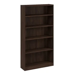 Bush Business Furniture Vista Tall 5 Shelf Bookcase, Black Walnut (VSB12453-Z)
