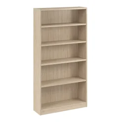 Bush Business Furniture Vista Tall 5 Shelf Bookcase, Natural Elm (VSB12479-Z)