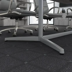 Bush Business Furniture 120W x 48D Boat Shaped Conference Table with Metal Base, Platinum Gray (99TBM120PGSVK)