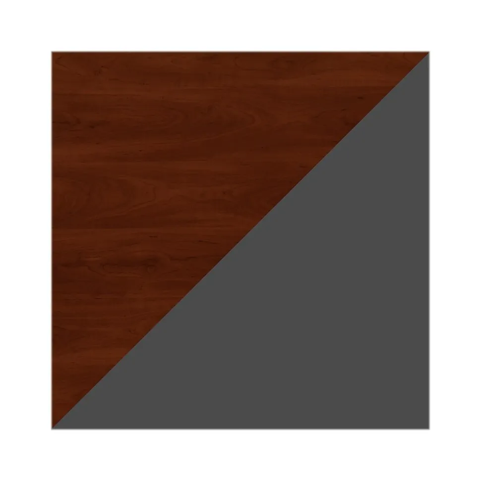 Bush Business Furniture Westfield 66"W L Shaped Desk with Return and File Cabinet, Hansen Cherry/Graphite Gray (SRC083HCSU)