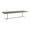 Bush Business Furniture 120W x 48D Boat Shaped Conference Table with Metal Base, Modern Hickory (99TBM120MHSVK)