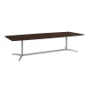 Bush Business Furniture 120W x 48D Boat Shaped Conference Table with Metal Base, Black Walnut (99TBM120BWSVK)