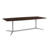 Bush Business Furniture 96W x 42D Boat Shaped Conference Table with Metal Base, Black Walnut (99TBM96BWSVK)