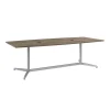 Bush Business Furniture 96W x 42D Boat Shaped Conference Table with Metal Base, Modern Hickory (99TBM96MHSVK)