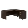 Bush Business Furniture Westfield 66"W L Shaped Desk with 42W Return and Mobile File Cabinet, Mocha Cherry (SRC165MRSU)