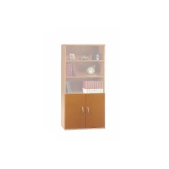 Bush Business Furniture Westfield Half-Height 2 Door Kit, Natural Cherry, (WC72411)